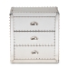 Baxton Studio Armel French Industrial Silver Metal 3-Drawer End Table - JY17B163-Silver-ET