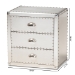 Baxton Studio Armel French Industrial Silver Metal 3-Drawer End Table - JY17B163-Silver-ET