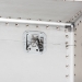 Baxton Studio Serge French Industrial Silver Metal Storage Trunk - JY17B172M-Silver-1PC Ottoman