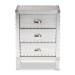 Baxton Studio Claude French Industrial Silver Metal 3-Drawer End Table - LD18B056-Silver-ET