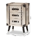 Baxton Studio Dilan Vintage Industrial Antique Silver Finished Metal Trunk Inspired 3-Drawer End Table - JY19A109-Silver-ET