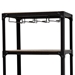Baxton Studio Swanson Rustic Industrial Style Antique Black Textured Metal Distressed Oak Finished Wood Mobile Kitchen Bar Wine Cart - YLX-9033-SJQA-001