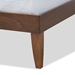 Baxton Studio Lucina Mid-Century Modern Walnut Brown Finished Full Size Platform Bed Frame - Lucina-Walnut-Full