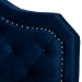 Baxton Studio Samantha Modern and Contemporary Navy Blue Velvet Fabric Upholstered Queen Size Button Tufted Bed - Samantha-Navy Blue-Queen