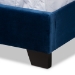 Baxton Studio Samantha Modern and Contemporary Navy Blue Velvet Fabric Upholstered Queen Size Button Tufted Bed - Samantha-Navy Blue-Queen