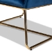 Baxton Studio Sennet Glam and Luxe Navy Blue Velvet Fabric Upholstered Gold Finished Armchair - SF1802-Navy Blue Velvet/Gold-CC
