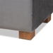 Baxton Studio Roanoke Modern and Contemporary Grey Velvet Fabric Upholstered Grid-Tufted Storage Ottoman Bench - BBT3101-Grey Velvet/Walnut-Otto