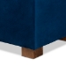 Baxton Studio Roanoke Modern and Contemporary Navy Blue Velvet Fabric Upholstered Grid-Tufted Storage Ottoman Bench - BBT3101-Navy Velvet/Walnut-Otto