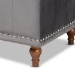 Baxton Studio Kaylee Modern and Contemporary Grey Velvet Fabric Upholstered Button-Tufted Storage Ottoman Bench - BBT3137-Grey Velvet/Walnut-Otto