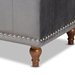 Baxton Studio Kaylee Modern and Contemporary Grey Velvet Fabric Upholstered Button-Tufted Storage Ottoman Bench - BBT3137-Grey Velvet/Walnut-Otto