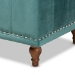 Baxton Studio Kaylee Modern and Contemporary Teal Blue Velvet Fabric Upholstered Button-Tufted Storage Ottoman Bench - BBT3137-Teal Velvet/Walnut-Otto