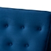 Baxton Studio Sorrento Mid-century Modern Navy Blue Velvet Fabric Upholstered Walnut Finished Wooden Lounge Chair - BBT8013-Navy Velvet/Walnut-CC