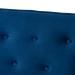 Baxton Studio Sorrento Mid-century Modern Navy Blue Velvet Fabric Upholstered Walnut Finished 3-Piece Wooden Living Room Set - BBT8013-Navy Velvet/Walnut-3PC Set