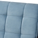 Baxton Studio Asta Mid-Century Modern Light Blue Velvet Fabric Upholstered Walnut Finished Wood Sofa - TOGO-Light Blue Velvet/Walnut-SF