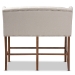 Baxton Studio Alira Modern and Contemporary Beige Fabric Upholstered Walnut Finished Wood Button Tufted Bar Stool Bench - BBT5349-Beige/Walnut-Bench