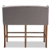 Baxton Studio Alira Modern and Contemporary Grey Fabric Upholstered Walnut Finished Wood Button Tufted Bar Stool Bench - BBT5349-Grey/Walnut-Bench