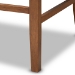 Baxton Studio Alira Modern and Contemporary Grey Fabric Upholstered Walnut Finished Wood Button Tufted Bar Stool Bench - BBT5349-Grey/Walnut-Bench