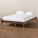 Baxton Studio Colette French Bohemian Weathered Grey Oak Finished Wood King Size Platform Bed Frame - MG0009-Weather Grey-King