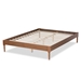 Baxton Studio Colette French Bohemian Ash Walnut Finished Wood Queen Size Platform Bed Frame - MG0009-Ash Walnut-Queen