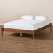 Baxton Studio Colette French Bohemian Ash Walnut Finished Wood King Size Platform Bed Frame - MG0009-Ash Walnut-King