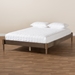 Baxton Studio Cielle French Bohemian Weathered Grey Oak Finished Wood Full Size Platform Bed Frame - MG0012-Weather Grey-Full