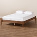 Baxton Studio Cielle French Bohemian Ash Walnut Finished Wood King Size Platform Bed Frame - MG0012-Ash Walnut-King