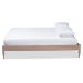Baxton Studio Laure French Bohemian Antique Oak Finished Wood Full Size Platform Bed Frame - MG0011-Antique Oak-Full