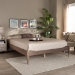 Baxton Studio Laure French Bohemian Antique Oak Finished Wood Full Size Platform Bed Frame - MG0011-Antique Oak-Full