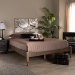 Baxton Studio Laure French Bohemian Weathered Grey Oak Finished Wood Queen Size Platform Bed Frame - MG0011-Weather Grey-Queen