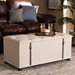 Baxton Studio Kyra Modern and Contemporary Beige Fabric Upholstered Storage Trunk Ottoman - JY19A212-Beige-Otto