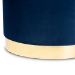 Baxton Studio Marisa Glam and Luxe Navy Blue Velvet Fabric Upholstered Gold Finished Storage Ottoman - JY19A221-Navy/Gold-Otto