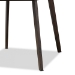 Baxton Studio Britte Mid-Century Modern Beige Fabric Upholstered Dark Oak Brown Finished 5-Piece Wood Dining Set - Fiesta-Latte/Coffee Oak-5PC Dining Set