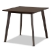 Baxton Studio Britte Mid-Century Modern Dark Grey Fabric Upholstered Dark Oak Brown Finished 5-Piece Wood Dining Set - Fiesta-Iron/Coffee Oak-5PC Dining Set