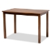 Baxton Studio Caron Modern and Contemporary Grey Fabric Upholstered Walnut Brown Finished Wood 5-Piece Dining Set - RH317C-Grey/Walnut-5PC Dining Set