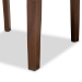 Baxton Studio Caron Modern and Contemporary Grey Fabric Upholstered Walnut Brown Finished Wood 5-Piece Dining Set - RH317C-Grey/Walnut-5PC Dining Set