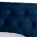 Baxton Studio Caronia Modern and Contemporary Navy Blue Velvet Fabric Upholstered 2-Drawer Queen Size Platform Storage Bed - Caronia-Navy-Queen
