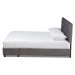 Baxton Studio Caronia Modern and Contemporary Grey Velvet Fabric Upholstered 2-Drawer Queen Size Platform Storage Bed - Caronia-Grey-Queen