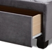 Baxton Studio Caronia Modern and Contemporary Grey Velvet Fabric Upholstered 2-Drawer Queen Size Platform Storage Bed - Caronia-Grey-Queen
