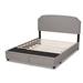 Baxton Studio Larese Light Grey Fabric Upholstered 2-Drawer King Size Platform Storage Bed - Larese-Grey-King