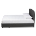 Baxton Studio Larese Dark Grey Fabric Upholstered 2-Drawer Queen Size Platform Storage Bed - Larese-Charcoal Grey-Queen