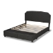 Baxton Studio Larese Dark Grey Fabric Upholstered 2-Drawer Queen Size Platform Storage Bed - Larese-Charcoal Grey-Queen