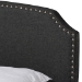 Baxton Studio Larese Dark Grey Fabric Upholstered 2-Drawer Queen Size Platform Storage Bed - Larese-Charcoal Grey-Queen