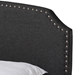 Baxton Studio Larese Dark Grey Fabric Upholstered 2-Drawer King Size Platform Storage Bed - Larese-Charcoal Grey-King