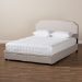 Baxton Studio Larese Beige Fabric Upholstered 2-Drawer Queen Size Platform Storage Bed - Larese-Beige-Queen