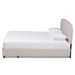 Baxton Studio Larese Beige Fabric Upholstered 2-Drawer Queen Size Platform Storage Bed - Larese-Beige-Queen