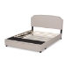Baxton Studio Larese Beige Fabric Upholstered 2-Drawer Queen Size Platform Storage Bed - Larese-Beige-Queen