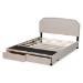 Baxton Studio Larese Beige Fabric Upholstered 2-Drawer Queen Size Platform Storage Bed - Larese-Beige-Queen