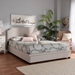 Baxton Studio Larese Beige Fabric Upholstered 2-Drawer Queen Size Platform Storage Bed - Larese-Beige-Queen