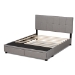 Baxton Studio Netti Light Grey Fabric Upholstered 2-Drawer King Size Platform Storage Bed - Netti-Grey-King