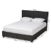 Baxton Studio Netti Dark Grey Fabric Upholstered 2-Drawer Queen Size Platform Storage Bed - Netti-Charcoal Grey-Queen
